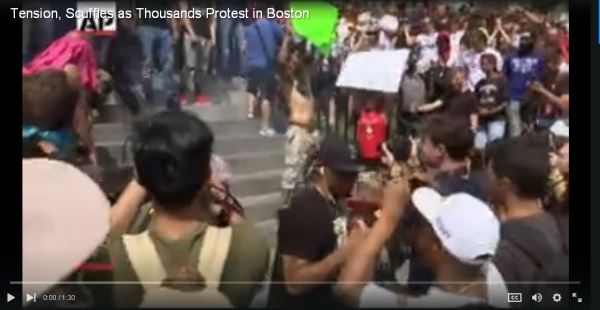 Tension-Scuffles-as-Thousands-Protest-in-Boston_video