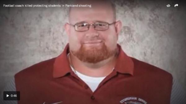 Football coach killed protecting students in Parkland shooting_video