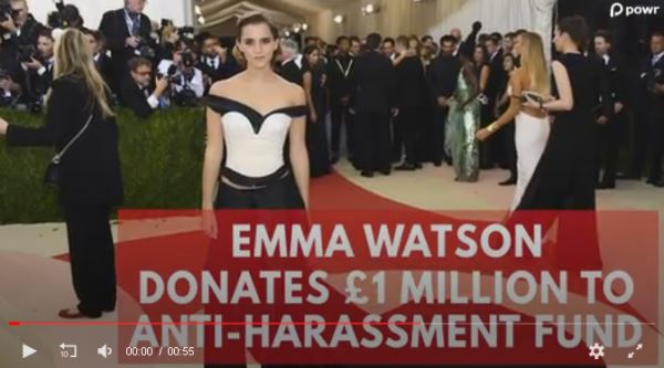 Emma Watson donates L1 Million to Anti-harassment Fund_video