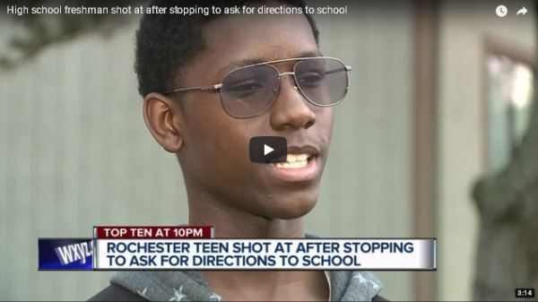 High school freshman shot at after stopping to ask for directions_video