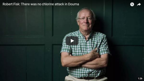 Robert Fisk--There was no chlorine attack in Douma_video