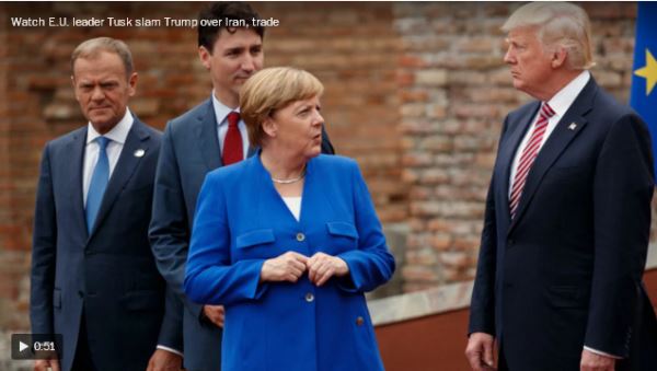Watch E.U. leader Tusk slam Trump over Iran, trade_video