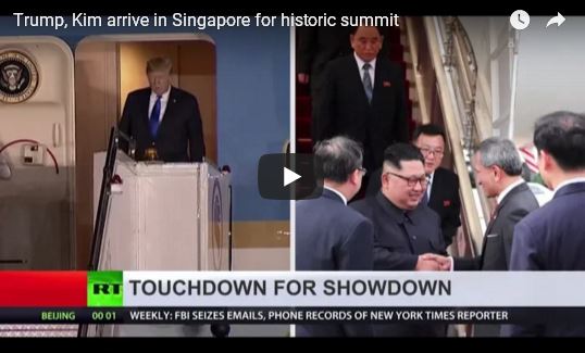 Trump, Kim arrive in Singapore for historic summit_video