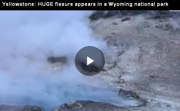 Yellowstone--HUGE fissure appears in a Wyoming national park_video
