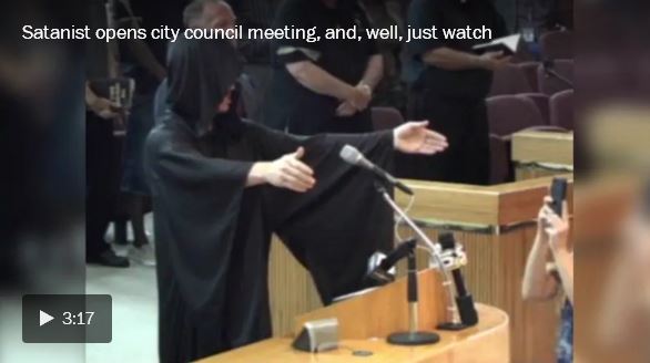 Satanist opens city council meeting_video