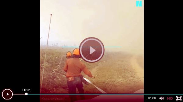 'Fire Tornado' Sucks Firehose Into The Sky_video