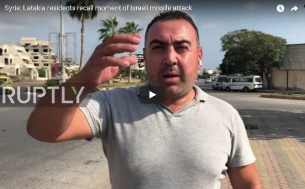 Syria--Latakia residents recall moment of Israeli missile attack_video