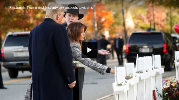 In Pittsburgh, Trump and first lady pay respects to victims_video