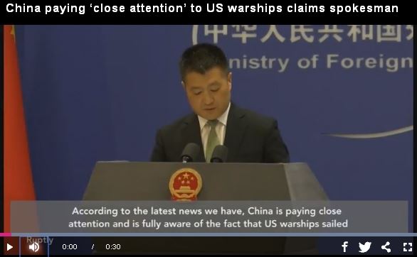 China paying ‘close attention’ to US warships_video