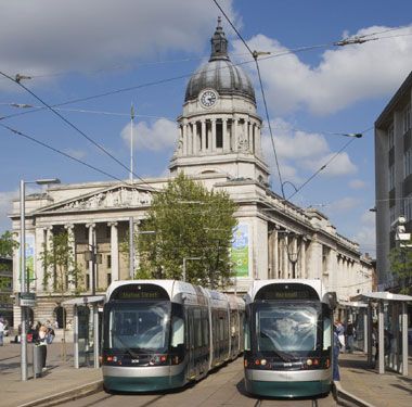 The new trams in Nottingham