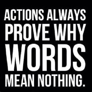 Action vs Words